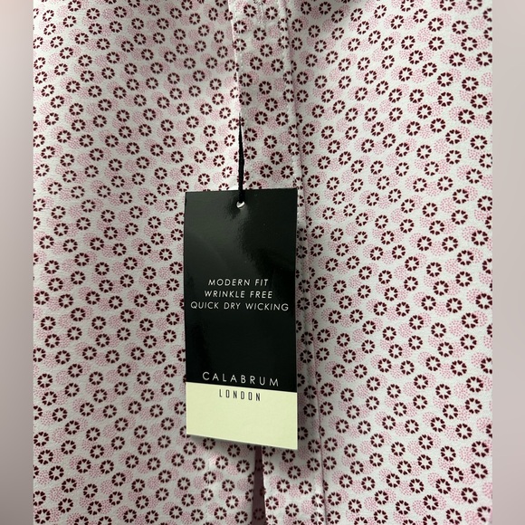 CALABRUM Men's Multicolored Modern-Fit Performance Dress Shirt Size 18-1… - Picture 5 of 10